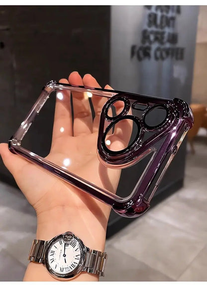 Case For Huawei Pura 80 Ultra 80 Pro plus Luxury Electroplating Transparent Four Corners Shockproof Back Cover For Huawei Pura80