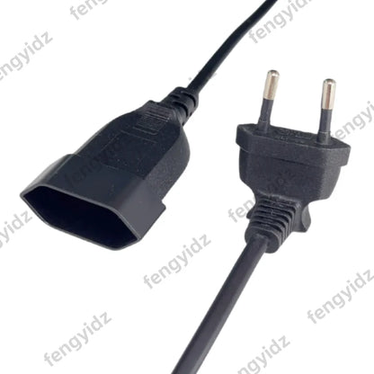 Europea 90 Degree Male Plug To Female Socket Power Extension Cable For PC Computer PDU 0.3m/0.6m EU 2Prong Bend Angled Cord