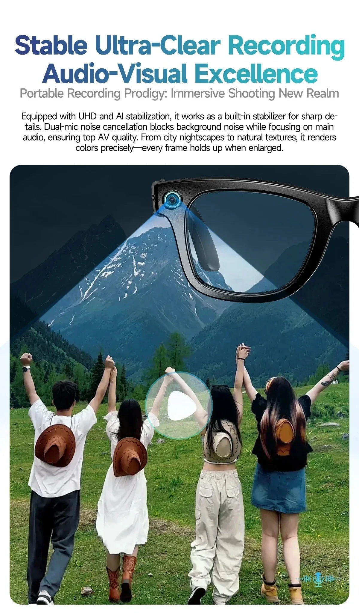 Xiaomi 8K Camera AI Glasses Smart Translation Color-Changing Waterproof Glasses Video Recording Photo Call Smart Sunglasses