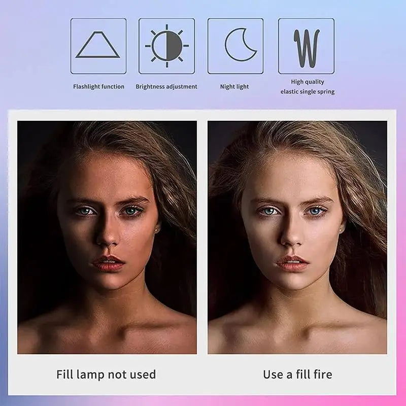 Portable Mini LED Selfie Ring Light for Mobile Phones Durable Three Step Dimming Photography Clip-On Fill Light for Perfect Self