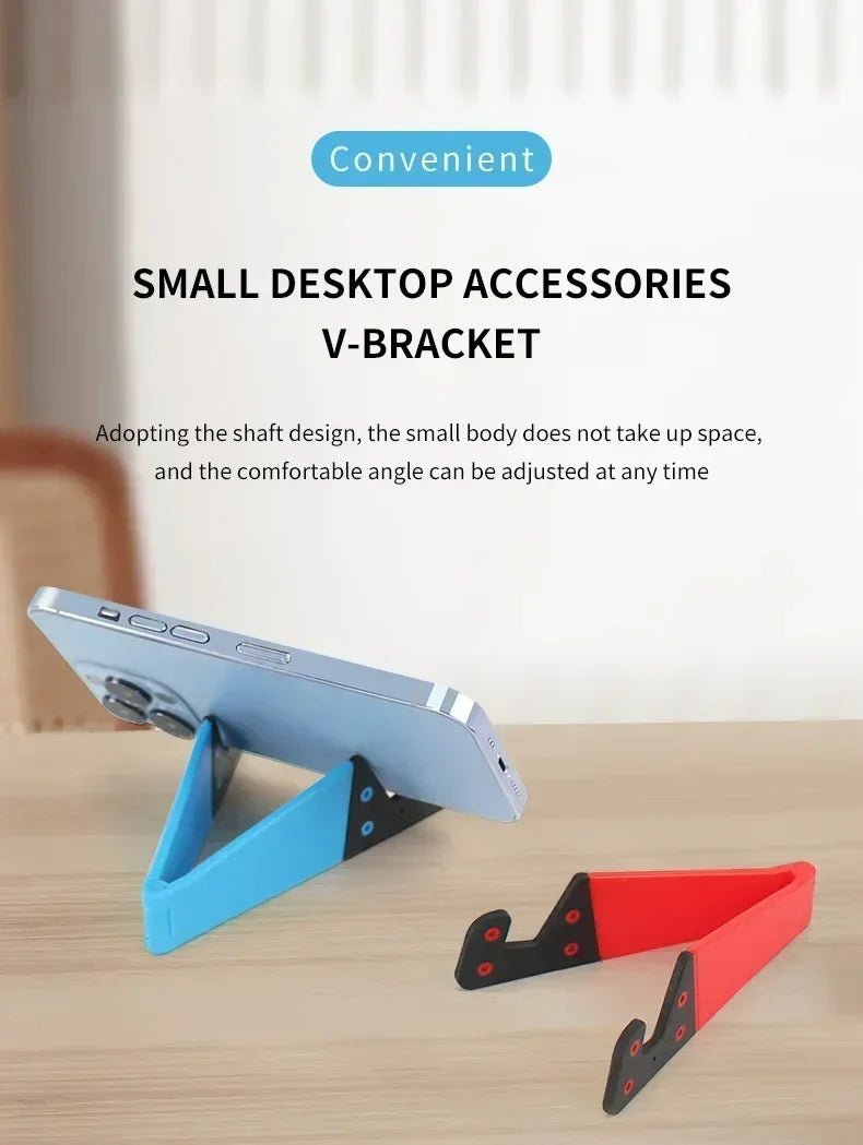 Portable Mini Phone Tablet Holder Desktop Lazy Stand for iPhone 16 15 14 13 Pro Max iPad Samsung S23 Foldable Smartphone Mount