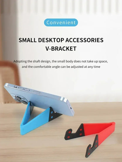 Portable Mini Phone Tablet Holder Desktop Lazy Stand for iPhone 16 15 14 13 Pro Max iPad Samsung S23 Foldable Smartphone Mount