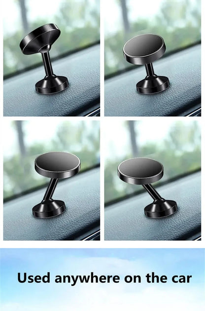 Creative Dual Axis Alloy magnetic car bracket 720 ° rotation Double ball magnetic phone holder for Any model phone