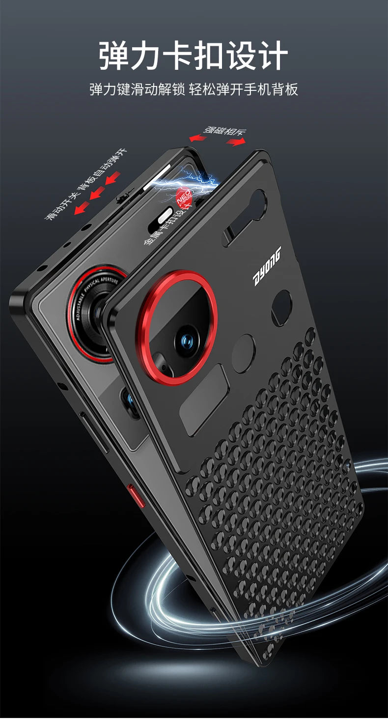 1:1 Copy for MacPro heat dissipation Metal bumper for ZTE Nubia Z70 Ultra Z70U cover Case Full Aluminium Alloy silky capas Funda