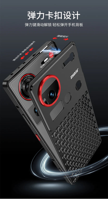 1:1 Copy for MacPro heat dissipation Metal bumper for ZTE Nubia Z70 Ultra Z70U cover Case Full Aluminium Alloy silky capas Funda