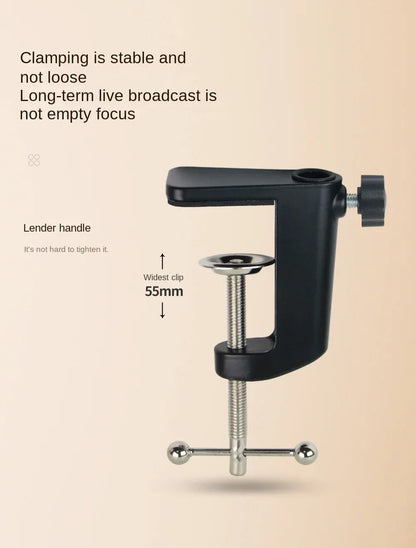 Phone Stand for Live Streaming, Desktop Boom Arm, Adjustable Height, Suitable for Selfie Shooting, Fill Light, Video Recording