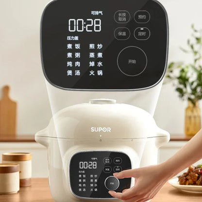 Electric Pressure Cooker 220V Home 4L Capacity Multifunctional Smart Rice Cooker Automatic multicooker 압력밥솥 طنجرة الضغط