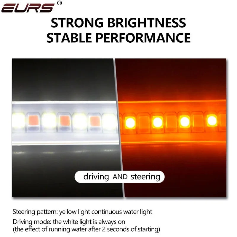 Car Rearview Mirror Indicator Lamp DRL Streamer Strip Flowing Turn Signal Lamp LED Car Light Source Turn Signals For Cars