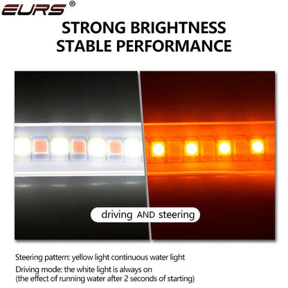 Car Rearview Mirror Indicator Lamp DRL Streamer Strip Flowing Turn Signal Lamp LED Car Light Source Turn Signals For Cars