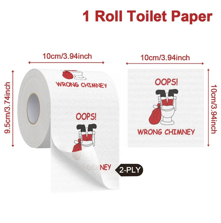 Merry Christmas Toilet Roll Paper Home Santa Claus Bath Toilet Roll Paper Christmas Supplies Xmas Tissue Roll Home New Year