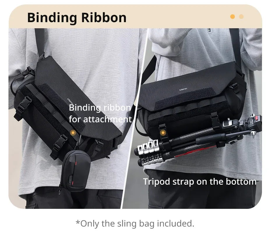 Ulanzi BC08 Sling Bag Photography Shoulder Bag for Tripod Mirrorless Camera Smartphone Tablet Waterproof Bag