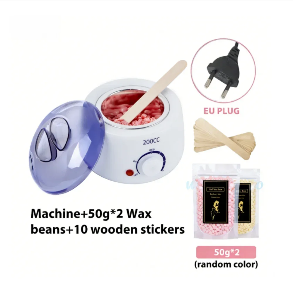 200CC Wax Heater Warmer Hair Removal Machine For Hand Foot Body SPA Epilator Paraffin Wax Pot +Wax Beans + Wood Sticks