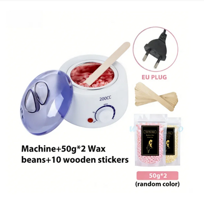 200CC Wax Heater Warmer Hair Removal Machine For Hand Foot Body SPA Epilator Paraffin Wax Pot +Wax Beans + Wood Sticks