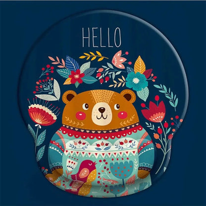 Gift Leopard Mouse Pad Ergonomic Gel Wrist Support Grey Non-Slip Base Wrist Rest Pad Typing and Pain Relief