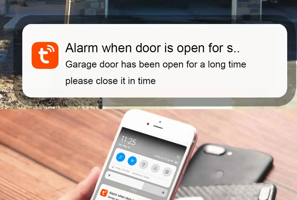 Wofea WiFi Smart Garage Door Opener Controller DC12/DC24V Works with Alexa Google Home 2.4G APP No Gateway Required