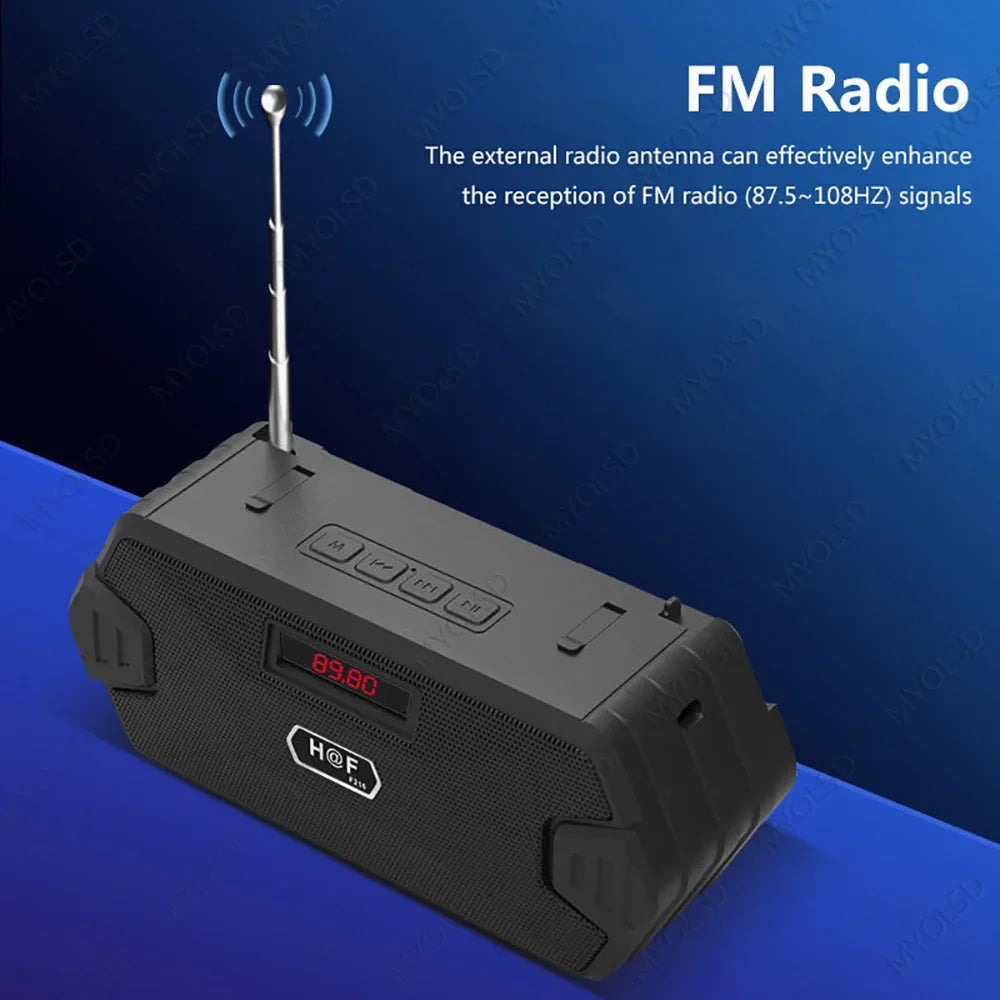 Portable Wireless Speaker Bluetooth-compatible Outdoor USB Speakers With FM Radio For Receiver AUX TF MP3 LoudspeakerPhone PC
