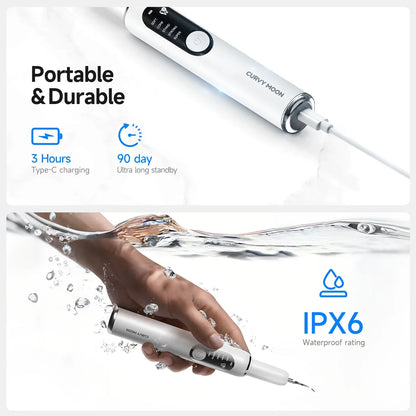Ultrasonic Electric Dental Scaler High Frequency Vibrating Teeth Cleaner Plaque Calculus Tartar Stains Remover 5 modes with LED