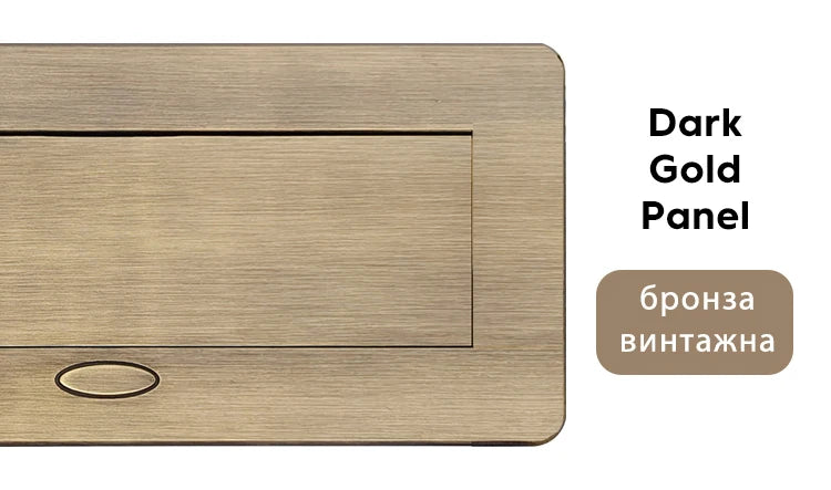 White/Black/Silver/Gold(Бронза Bинтажна) Metal Panel EUR Version RU Table Socket 2/3 Outlet USB Office Kitchen Cabinet Install