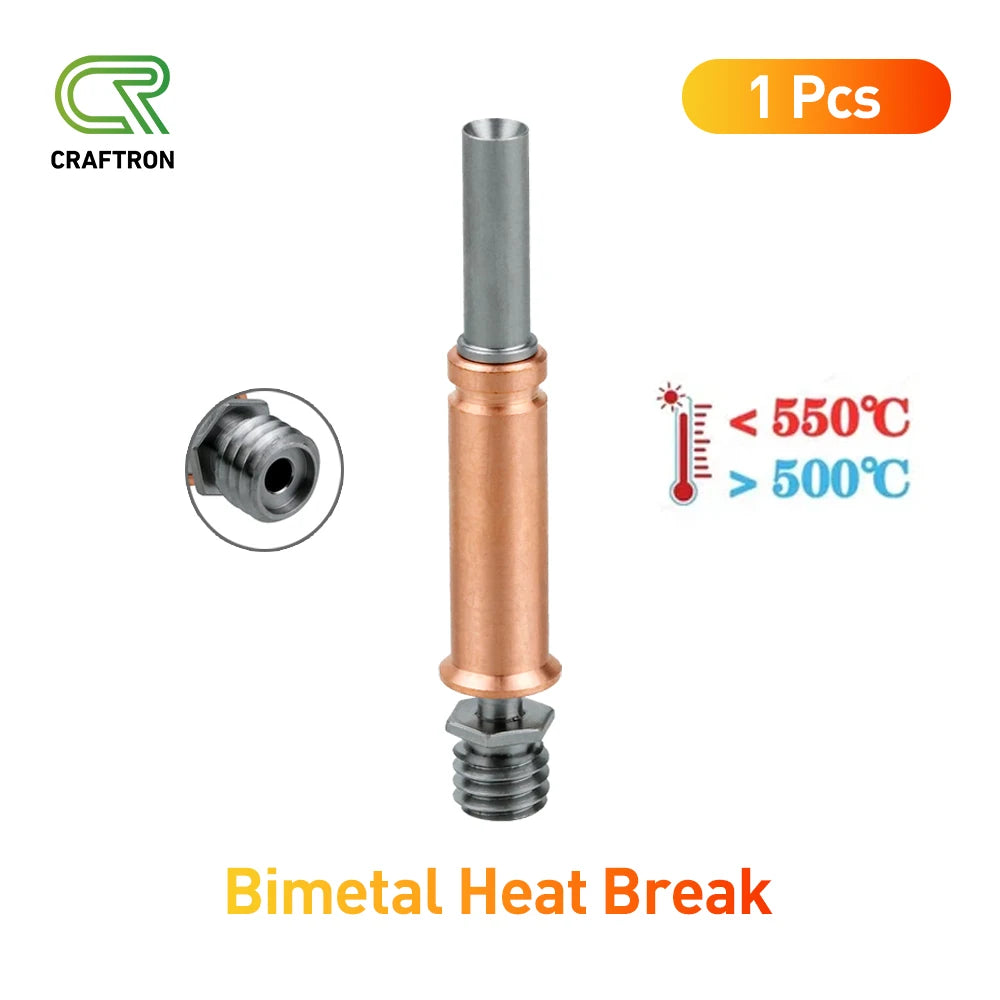 Anycubic Kobra 3 Combo Spare parts Bimetal Heat Break Brass Nozzle Upgrades Throat Throats Hot End 3D Printer Accessories