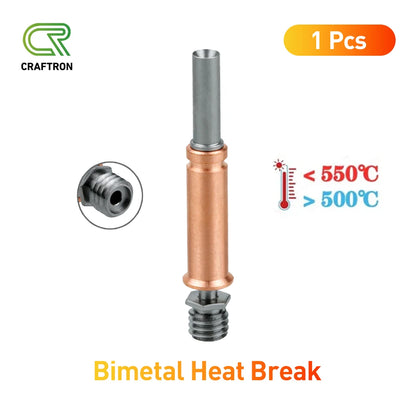 Anycubic Kobra 3 Combo Spare parts Bimetal Heat Break Brass Nozzle Upgrades Throat Throats Hot End 3D Printer Accessories