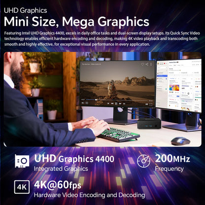 SOYO Mini PC Y5 Intel i3 4th Gen4030U 8GB RAM 128GB ROM Windows 10 WiFi BT4.2 Desktop Computer Multi-screen output