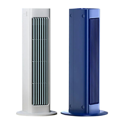 4000mah Leafless Fan 3 Mode Bladeless Air Cooler Fan LED Wall Mount/Desktop Standing Tower Fan for Bedroom Living Rooom Bathroom