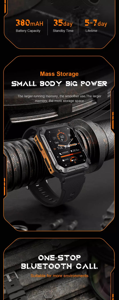 Smart Watch C20 PRO 1.83 Inch Men Music BT Call Outdoor Sports Fitness Tracker Heart Rate Blood Pressure Smartwatch