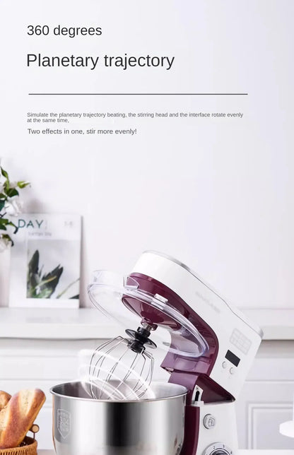 Desktop Egg Beater Electric Household Baking Chef Machine Cream Beater Small Mixing and Noodle Cover Commercial Stand Mixer
