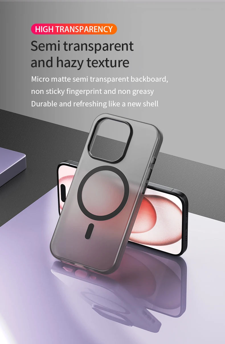 Magnetic Wireless Charge For Magsafe Case for iphone 17 Air 16E 16 15 14 13 12 11 iphone17 Pro Max Plus Matte TPU Bumper Cover