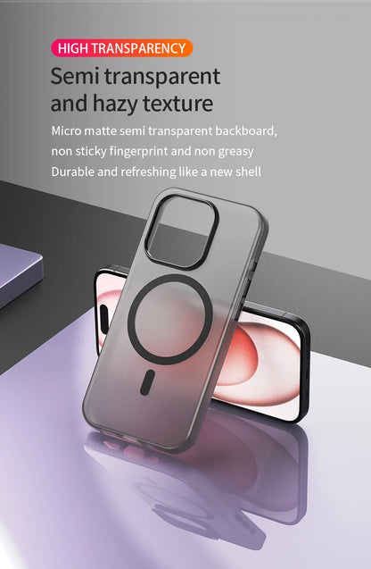 Magnetic Wireless Charge For Magsafe Case for iphone 17 Air 16E 16 15 14 13 12 11 iphone17 Pro Max Plus Matte TPU Bumper Cover