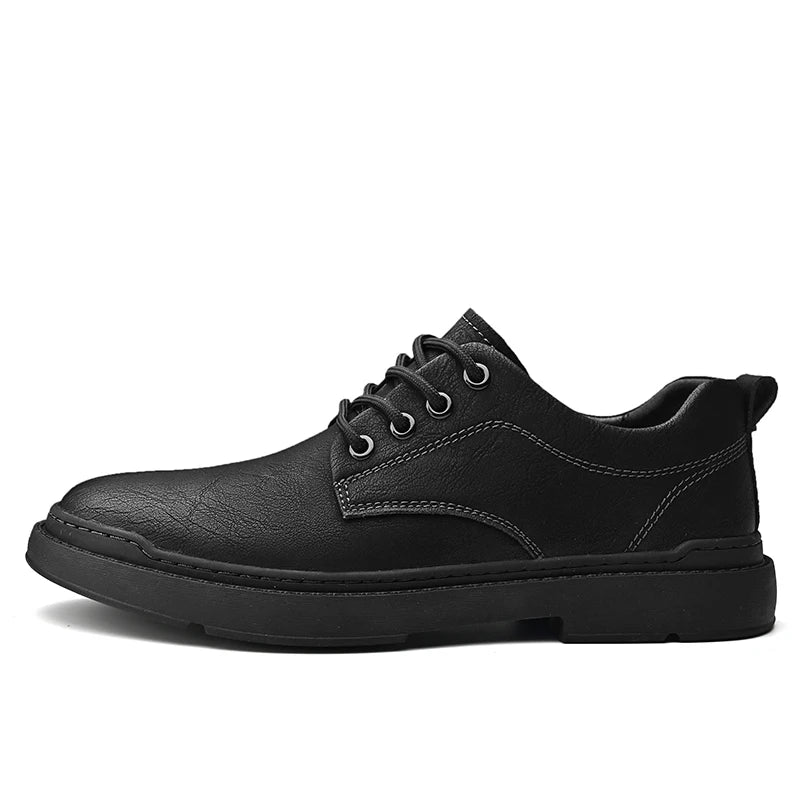 Spring Autumn Casual Men Retro Leather Shoes 2023 Fashion British Style Anti-skid Chaussure Homme Cuir Luxury Brand Designer