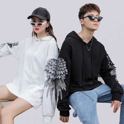 Sweatshirt for Men Hooded Embroidered Male Clothes Hip Hop Hoodies White Sweat Shirt Luxury No Brand Streetwear Autumn Cheap Emo