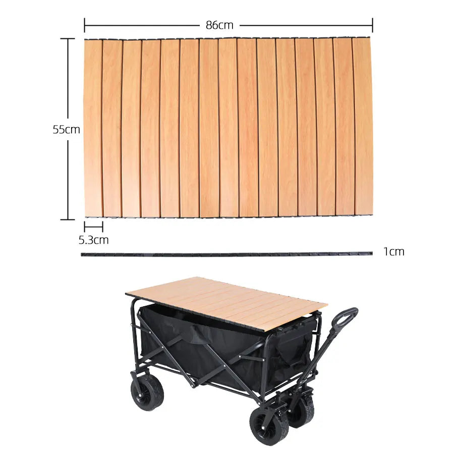 Heavy Duty Outdoor Folding Wagon Cart Large Capacity Collapsible Utility Wagon Trolley Portable Garden Beach Camping Equipment