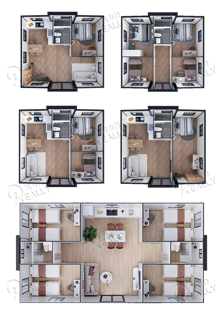 NEW Folding Container Home Luxury Portable Office 20Ft Prefab Container House Restaurant  for Temporary Site Offices