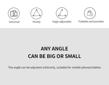 Portable Mini Phone Tablet Holder Desktop Lazy Stand for iPhone 16 15 14 13 Pro Max iPad Samsung S23 Foldable Smartphone Mount