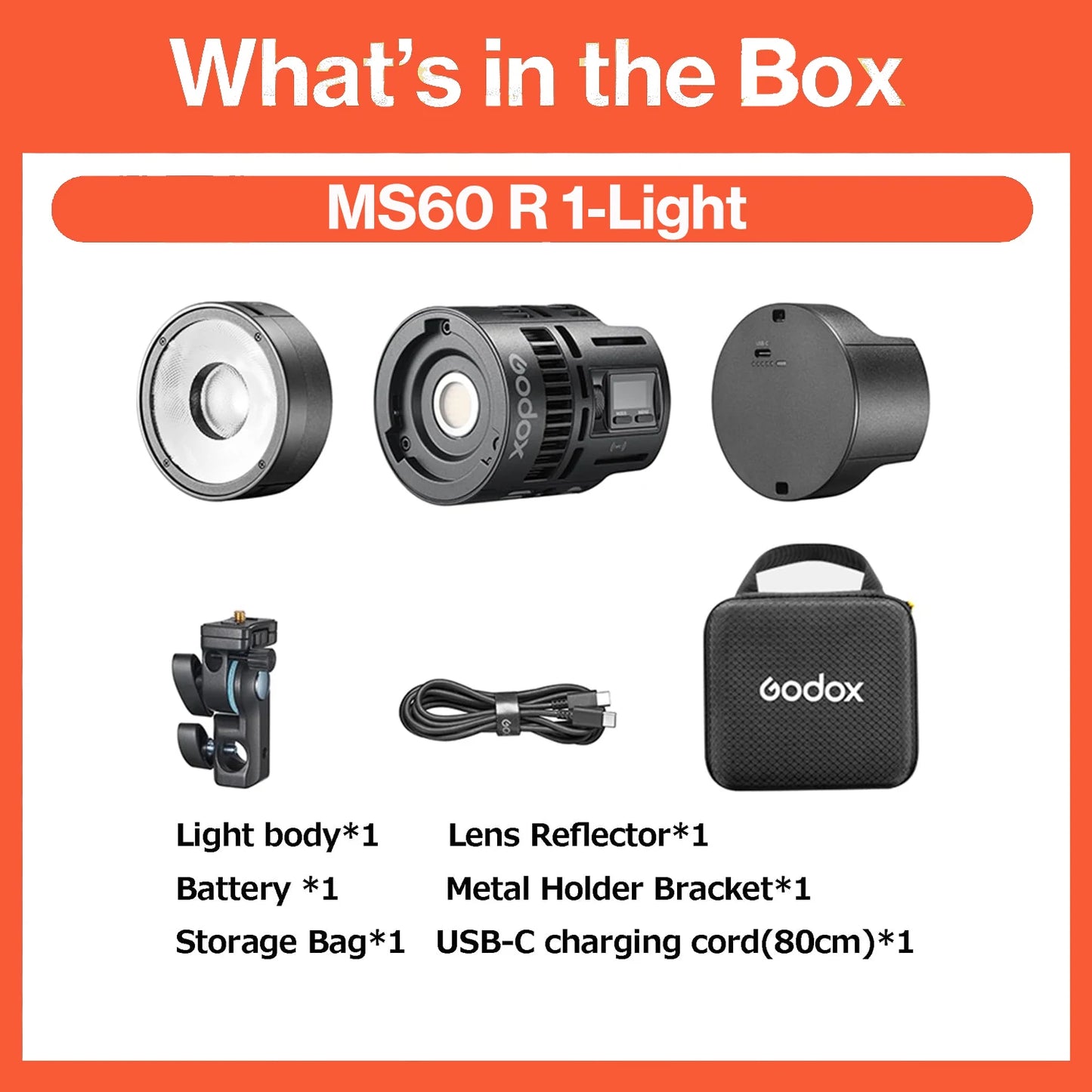 Godox MS60R RGB MS60Bi Bi-Color LED Light For Film, Broadcast & Video Production - KNOWLED Series
