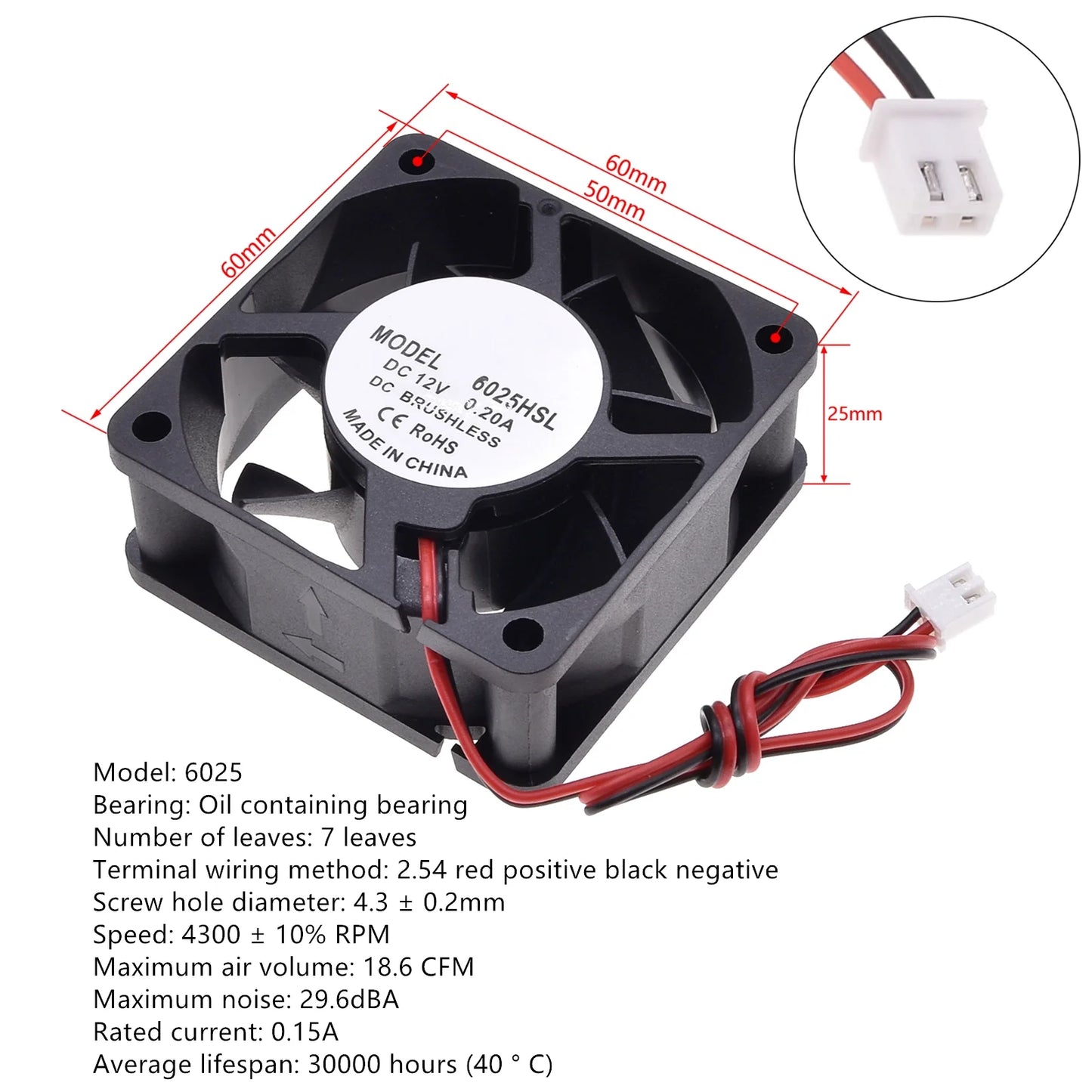 Silent DC12V Brushless Oil Content Cooling fan，for Power Supply Toy Chassis Multiple Sizes Available 2 3 4 5 6 7 8 9CM Silent