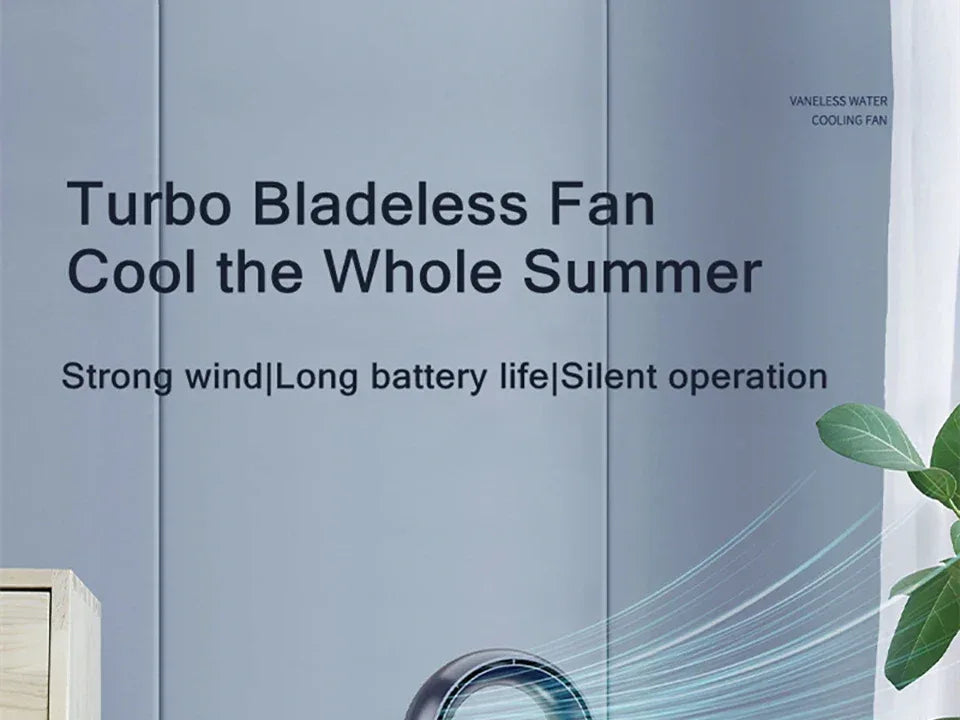 Electric Rechargeable Fan Bladeless Floor Standing Fan Cooling Child Safety Tower 2000mAh Fan Household Air Cooler  6 Gears