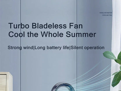 Electric Rechargeable Fan Bladeless Floor Standing Fan Cooling Child Safety Tower 2000mAh Fan Household Air Cooler  6 Gears