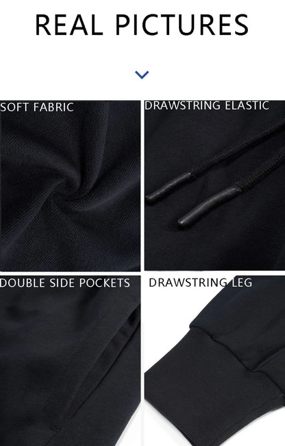 Men Loose Casual Pocket Drawstring Sweatpants Winter New Thick Warm Pants Fashion Letter Printed Sweatpants Men Tracksuit Pants