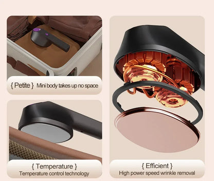 Multi functional handheld iron USB mini hanging iron fast heating travel with handle home clothing fabric ironing machine