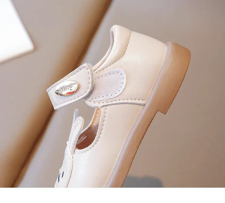 2023 New Spring Cute Bunny and Carrot Patch Children Casual Shoes for Girls Non-slip Kids Shoes Hook & Loop Breatheable Non-slip