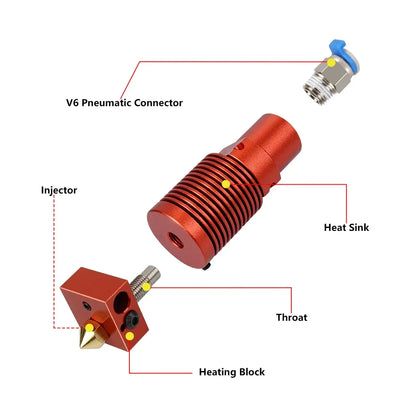 High Quality 3D Printer Parts Hotend Print Head MK8 Extruder Kit J-head Hot End For Creality CR10 Ender 3 S1 CR10S Pro CR-6 SE