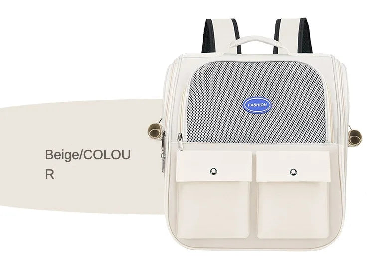 Pet Backpack Outdoor Large Cat Backpack Cat Transporter Breathable Foldable Carrying Bag Backpack Cat And Small Dog Supplies