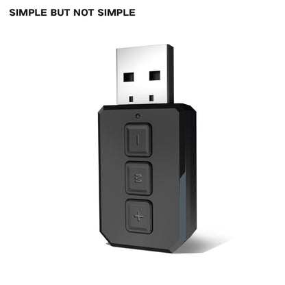 Grwibeou Wireless 2 in 1 USB Bluetooth 5.0 Dongle Adapter for PC TV Speaker Wireless Mouse Music Audio Receiver Transmitter Aptx