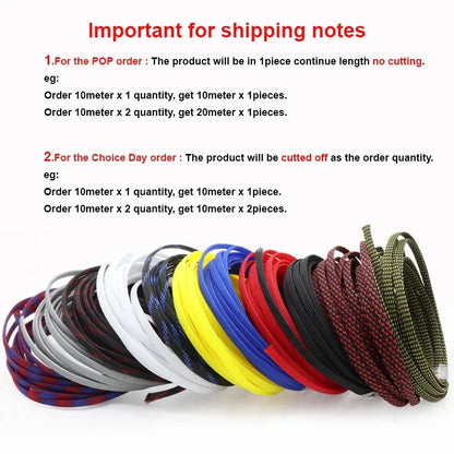 1-50M 2mm Insulated PET Braid Sleeves Sleeving High Density Cable Sheath Wrap Cable Protector Braid For Wires