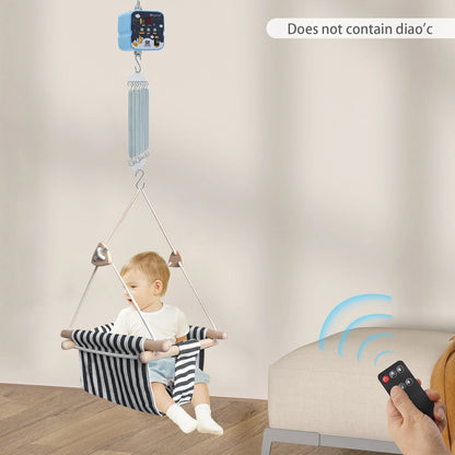 12W Electric Baby Swing Control, 7 Springs Baby Cradle Rocker Control, Adjustable Hanging Babies 0-12 Months
