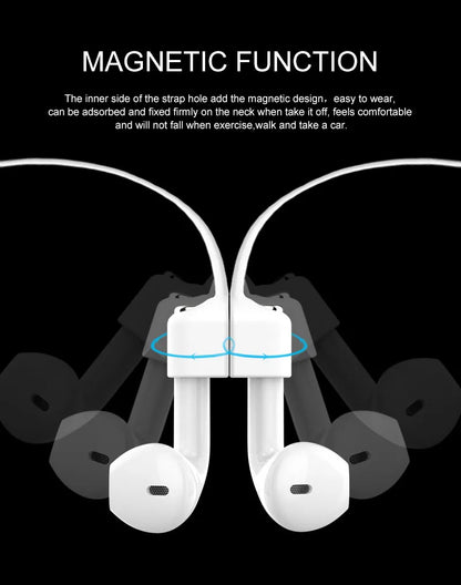 Silicone Wireless Bluetooth Headphone Neck Strap Cord String For AirPods Pro 1 2 3 Magnetic Anti-Lost Silicone Earphones Rope
