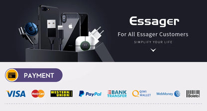 Essager USB Car Charger Quick Charge 4.0 QC4.0 PD3.0 SCP 5A Type C 30W Fast Car USB Charger For iPhone 13 12 Xiaomi Mobile Phone