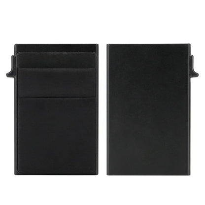 Slim RFID Blocking Metal Wallet for Men - Minimalist Smart Magic Card Case Holder with Protection for Bank ID and Credit Cards